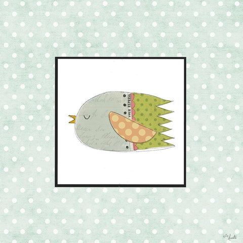 Little Bird White Modern Wood Framed Art Print with Double Matting by Doucette, Katie