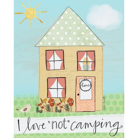 Not Camping Gold Ornate Wood Framed Art Print with Double Matting by Doucette, Katie