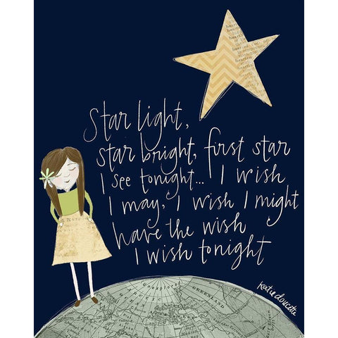 Star Light White Modern Wood Framed Art Print by Doucette, Katie