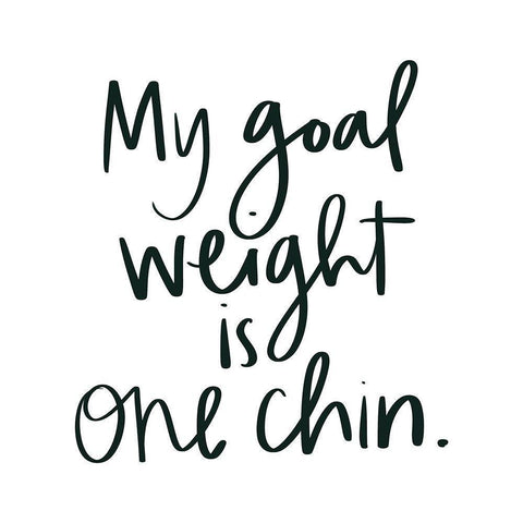 Goal Weight White Modern Wood Framed Art Print by Doucette, Katie