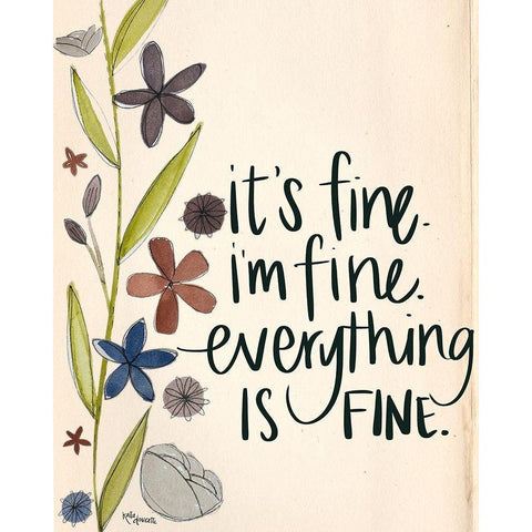 Its Fine White Modern Wood Framed Art Print by Doucette, Katie