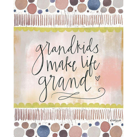 Grandkids Black Modern Wood Framed Art Print with Double Matting by Doucette, Katie