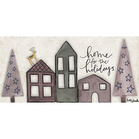 Home for the Holidays White Modern Wood Framed Art Print by Doucette, Katie