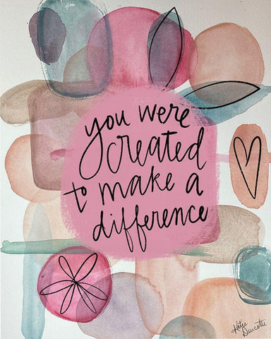 Make a Difference Black Ornate Wood Framed Art Print with Double Matting by Doucette, Katie