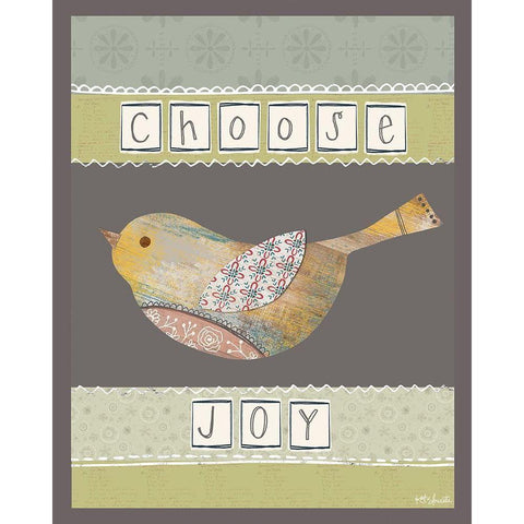 Choose Joy Gold Ornate Wood Framed Art Print with Double Matting by Doucette, Katie