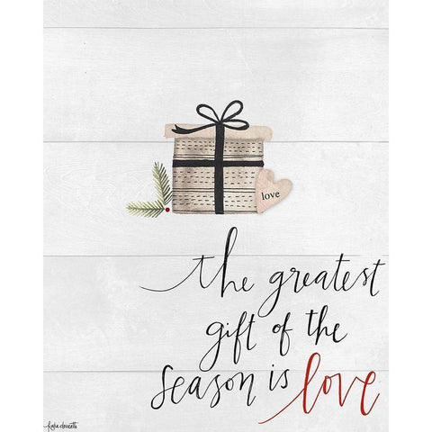 Love Gift White Modern Wood Framed Art Print by Doucette, Katie