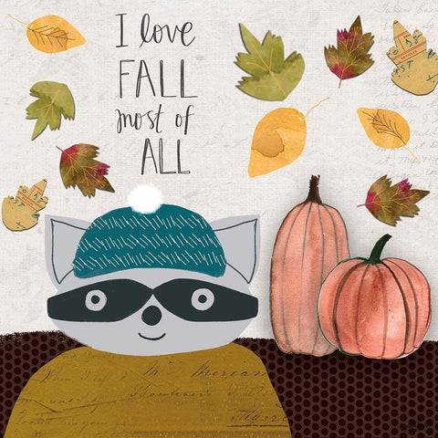 Love Fall Black Modern Wood Framed Art Print with Double Matting by Doucette, Katie