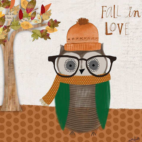 Fall in Love Black Modern Wood Framed Art Print by Doucette, Katie