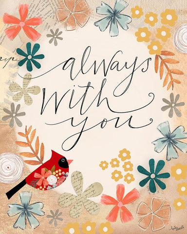 Always with You White Modern Wood Framed Art Print with Double Matting by Doucette, Katie