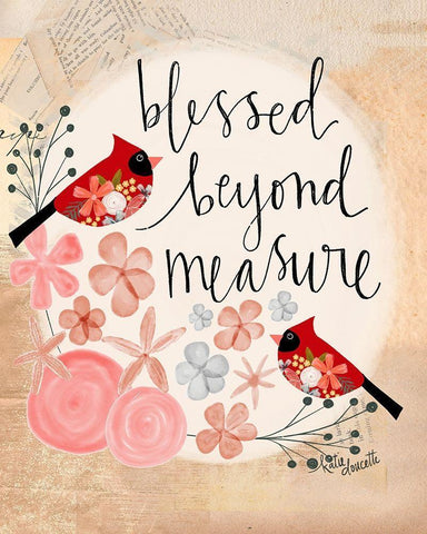 Blessed Beyond Black Ornate Wood Framed Art Print with Double Matting by Doucette, Katie