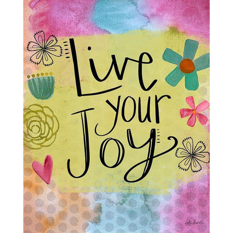 Live Your Joy Black Modern Wood Framed Art Print by Doucette, Katie