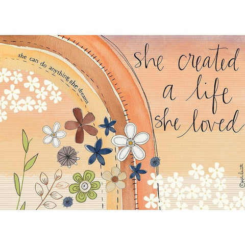 A Life She Loved Gold Ornate Wood Framed Art Print with Double Matting by Doucette, Katie