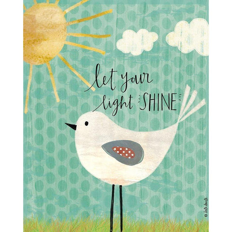 Let Your Light Shine White Modern Wood Framed Art Print by Doucette, Katie