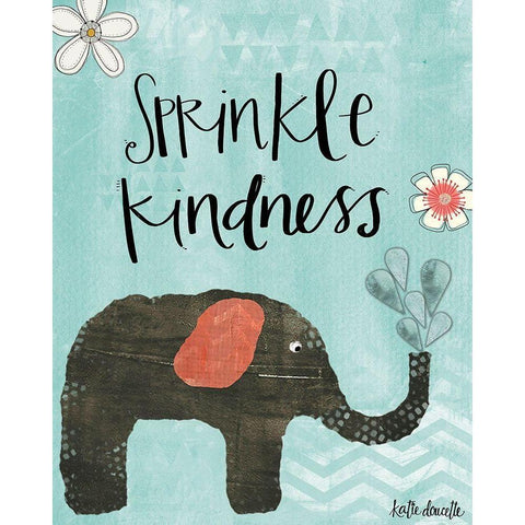 Sprinkle Kindness Gold Ornate Wood Framed Art Print with Double Matting by Doucette, Katie