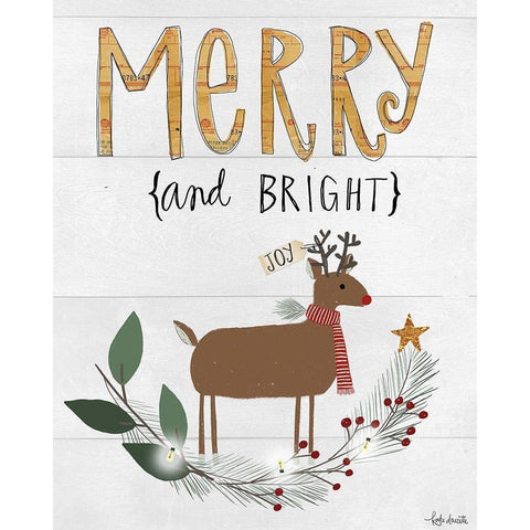 Merry and Bright Black Modern Wood Framed Art Print with Double Matting by Doucette, Katie