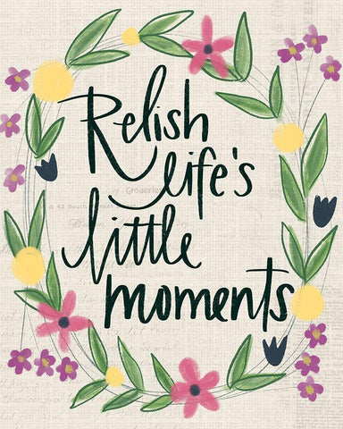 Relish Lifes Moments White Modern Wood Framed Art Print with Double Matting by Doucette, Katie