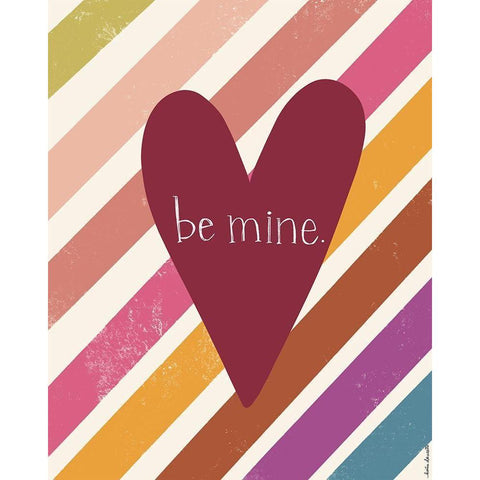 Be Mine Black Modern Wood Framed Art Print with Double Matting by Doucette, Katie