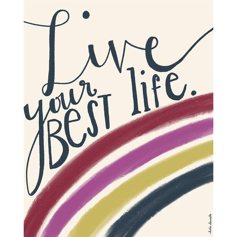 Live Your Best Life Black Modern Wood Framed Art Print with Double Matting by Doucette, Katie