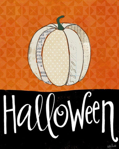 Halloween White Modern Wood Framed Art Print with Double Matting by Doucette, Katie