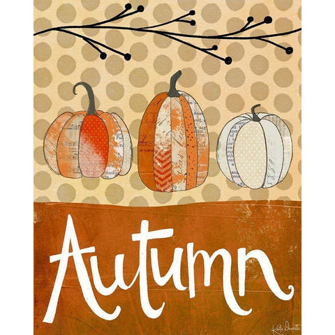 Autumn White Modern Wood Framed Art Print by Doucette, Katie