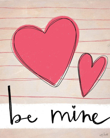 Be Mine Black Ornate Wood Framed Art Print with Double Matting by Doucette, Katie