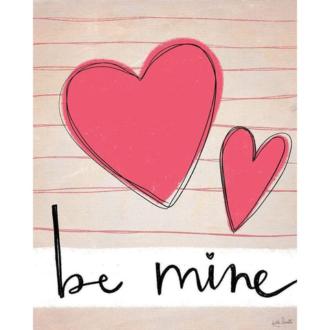 Be Mine Black Modern Wood Framed Art Print with Double Matting by Doucette, Katie