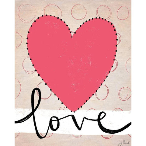 Love Black Modern Wood Framed Art Print with Double Matting by Doucette, Katie