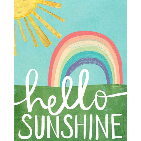 Hello Sunshine Black Modern Wood Framed Art Print with Double Matting by Doucette, Katie