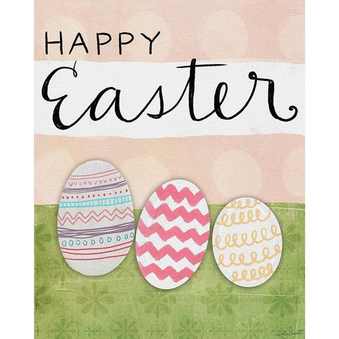 Happy Easter White Modern Wood Framed Art Print by Doucette, Katie