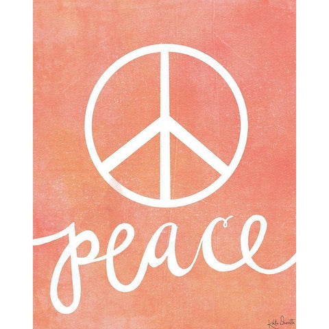 Peace Black Modern Wood Framed Art Print with Double Matting by Doucette, Katie