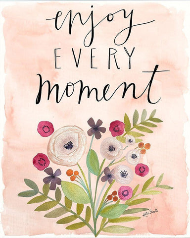 Enjoy Every Moment White Modern Wood Framed Art Print with Double Matting by Doucette, Katie