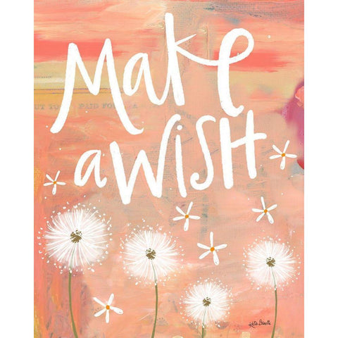 Make a Wish White Modern Wood Framed Art Print by Doucette, Katie