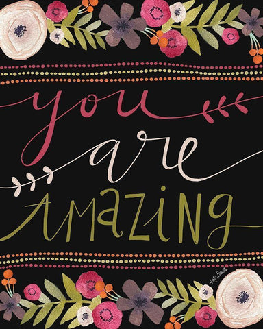 You Are Amazing White Modern Wood Framed Art Print with Double Matting by Doucette, Katie