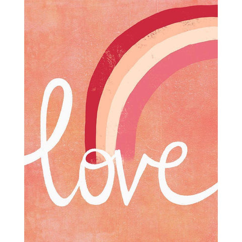 Love Rainbow Black Modern Wood Framed Art Print with Double Matting by Doucette, Katie