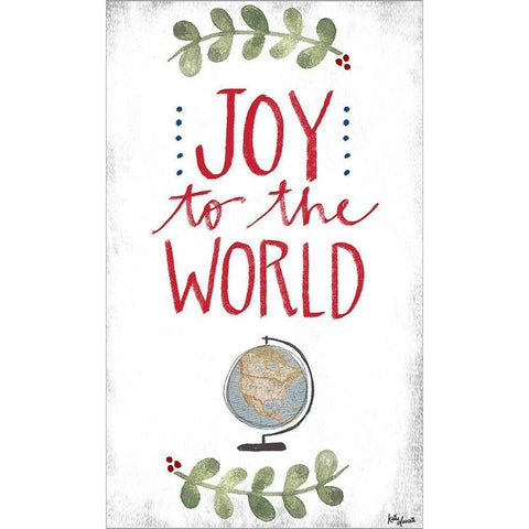 Joy to the World White Modern Wood Framed Art Print by Doucette, Katie