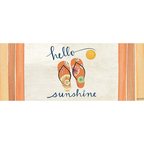 Hello Sunshine White Modern Wood Framed Art Print by Doucette, Katie