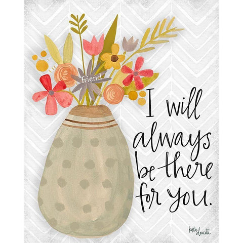 Always There for You White Modern Wood Framed Art Print by Doucette, Katie