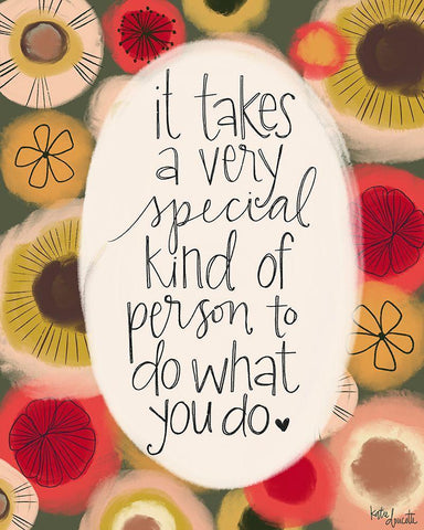 Special Kind of Person White Modern Wood Framed Art Print with Double Matting by Doucette, Katie