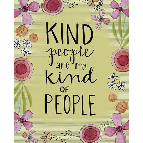 Kind People Black Modern Wood Framed Art Print with Double Matting by Doucette, Katie