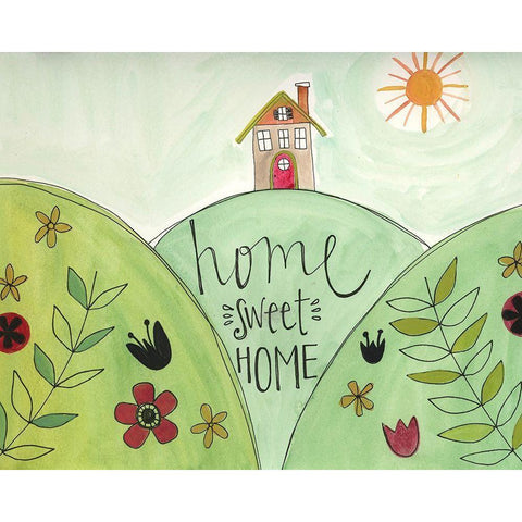 Home Sweet Home Black Modern Wood Framed Art Print with Double Matting by Doucette, Katie