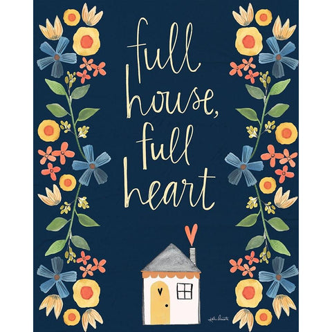 Full Heart Black Modern Wood Framed Art Print with Double Matting by Doucette, Katie