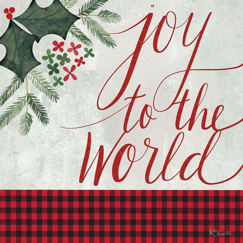 Joy to the World Black Modern Wood Framed Art Print by Doucette, Katie