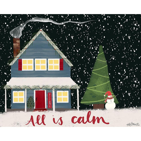 All is Calm Gold Ornate Wood Framed Art Print with Double Matting by Doucette, Katie