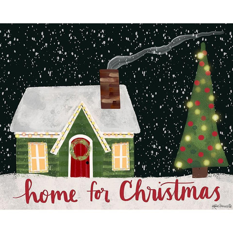 Home for Christmas White Modern Wood Framed Art Print by Doucette, Katie