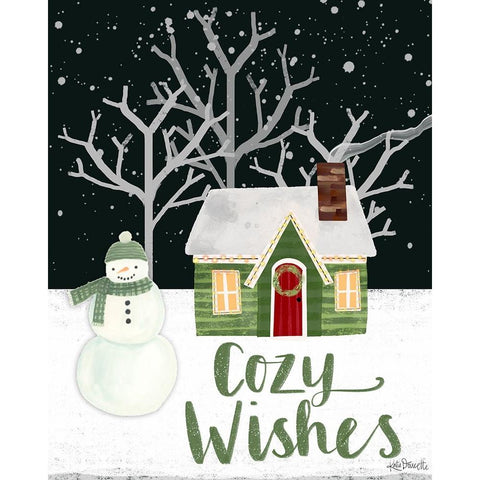 Cozy Wishes White Modern Wood Framed Art Print by Doucette, Katie