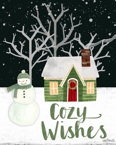Cozy Wishes White Modern Wood Framed Art Print with Double Matting by Doucette, Katie