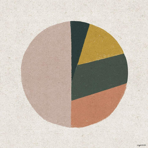 Terracotta Circle III Black Modern Wood Framed Art Print by Brown, Kyra