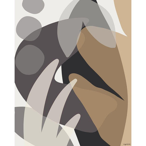 Neutral Abstract I White Modern Wood Framed Art Print by Brown, Kyra