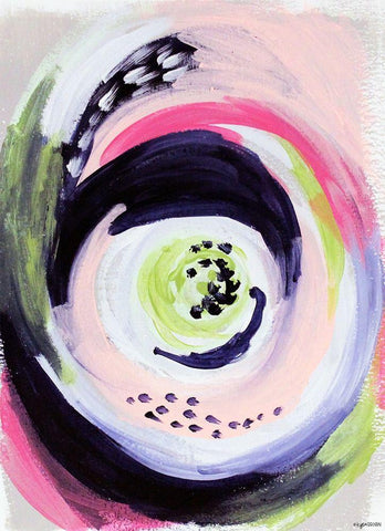 Brightwirl Black Ornate Wood Framed Art Print with Double Matting by Brown, Kyra