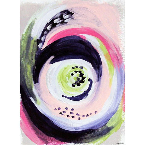 Brightwirl Black Modern Wood Framed Art Print with Double Matting by Brown, Kyra